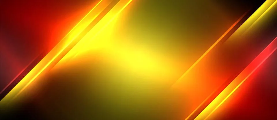 Neon dynamic diagonal light rays background. Techno digital geometric concept 스톡 일러스트