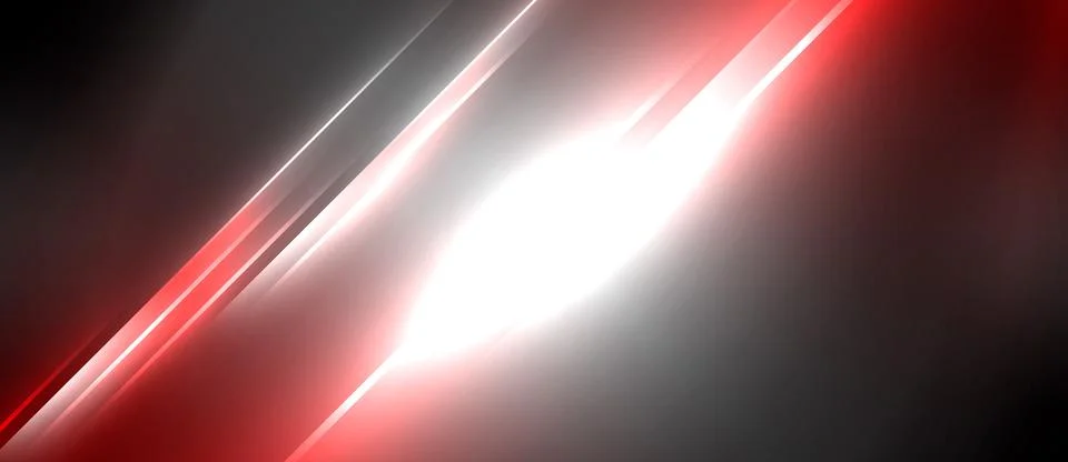 Neon dynamic diagonal light rays background. Techno digital geometric concept 스톡 일러스트