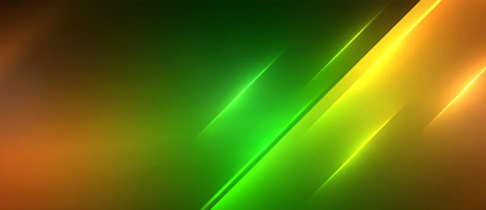Neon dynamic diagonal light rays background. Techno digital geometric concept 스톡 일러스트
