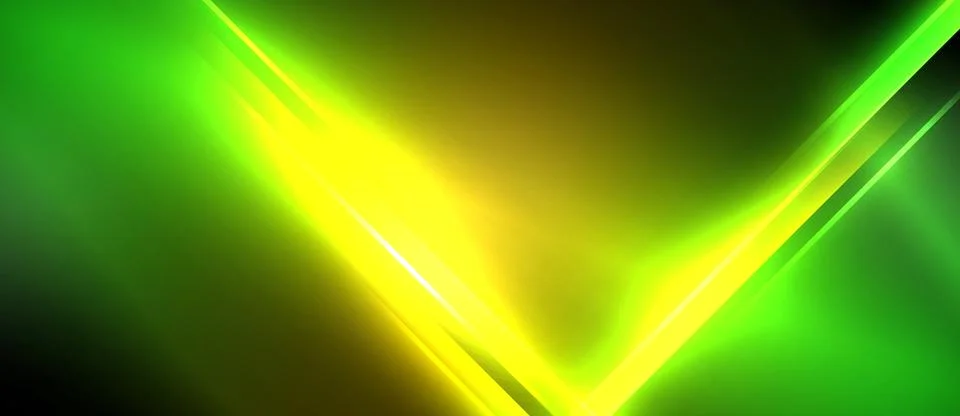 Neon dynamic diagonal light rays background. Techno digital geometric concept Ilustración de archivo