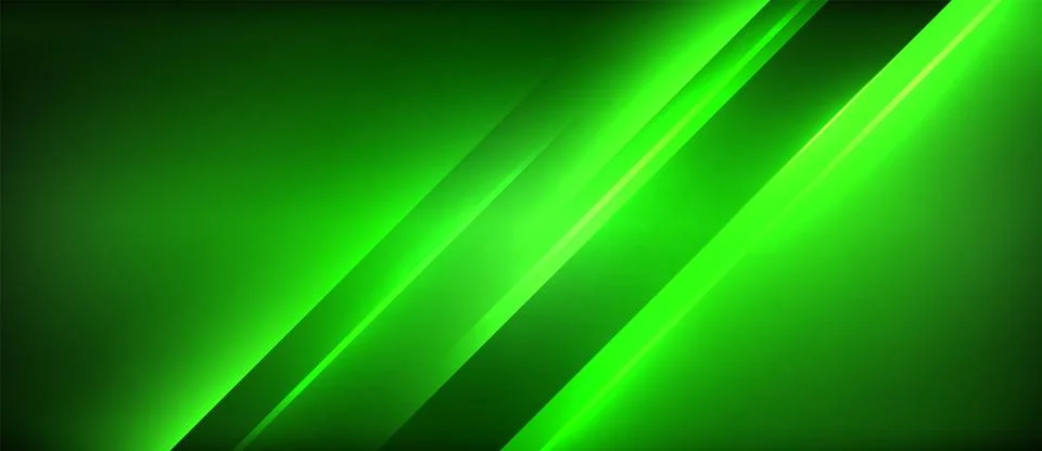 Neon dynamic diagonal light rays background. Techno digital geometric concept Stock Illustration