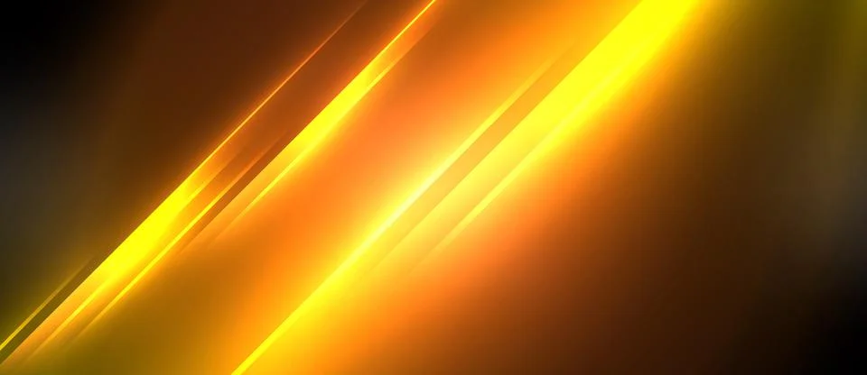 Neon dynamic diagonal light rays background. Techno digital geometric concept 스톡 일러스트