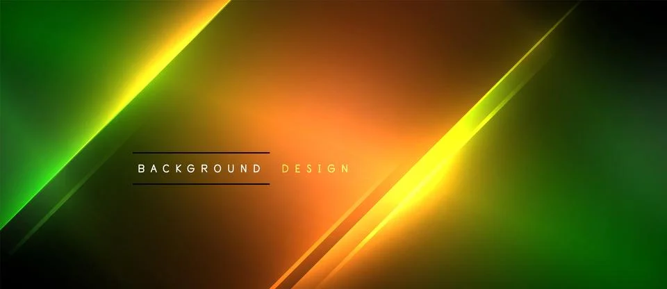 Neon dynamic diagonal light rays background. Techno digital geometric concept 스톡 일러스트