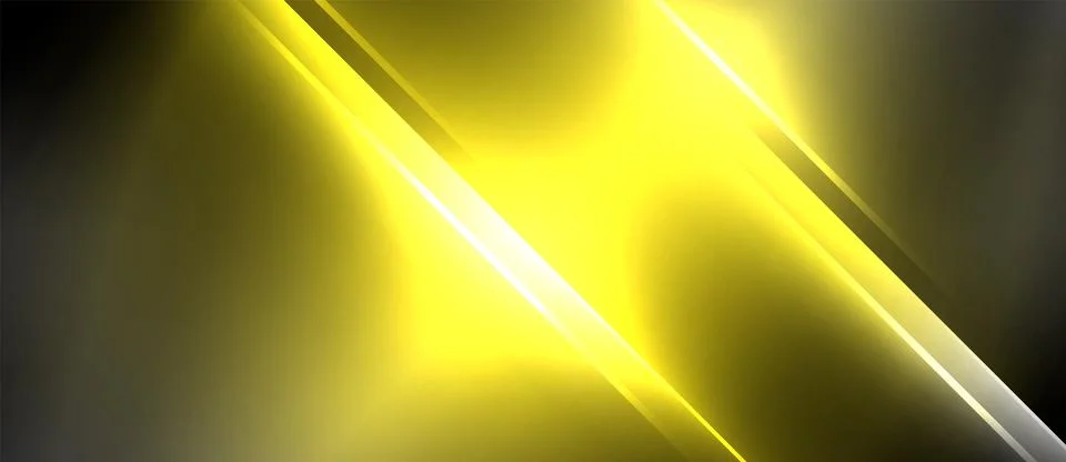 Neon dynamic diagonal light rays background. Techno digital geometric concept 스톡 일러스트