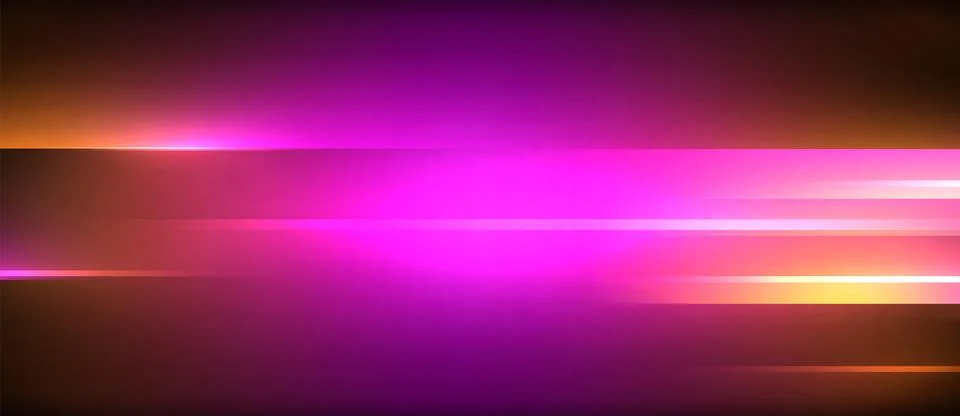 Neon dynamic diagonal light rays background. Techno digital geometric concept Stock Illustration