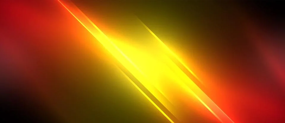 Neon dynamic diagonal light rays background. Techno digital geometric concept 스톡 일러스트