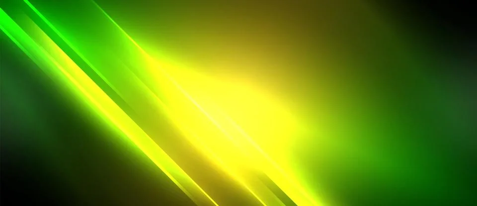 Neon dynamic diagonal light rays background. Techno digital geometric concept Stock Illustration