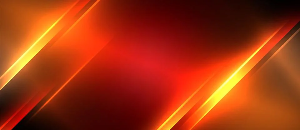 Neon dynamic diagonal light rays background. Techno digital geometric concept 스톡 일러스트