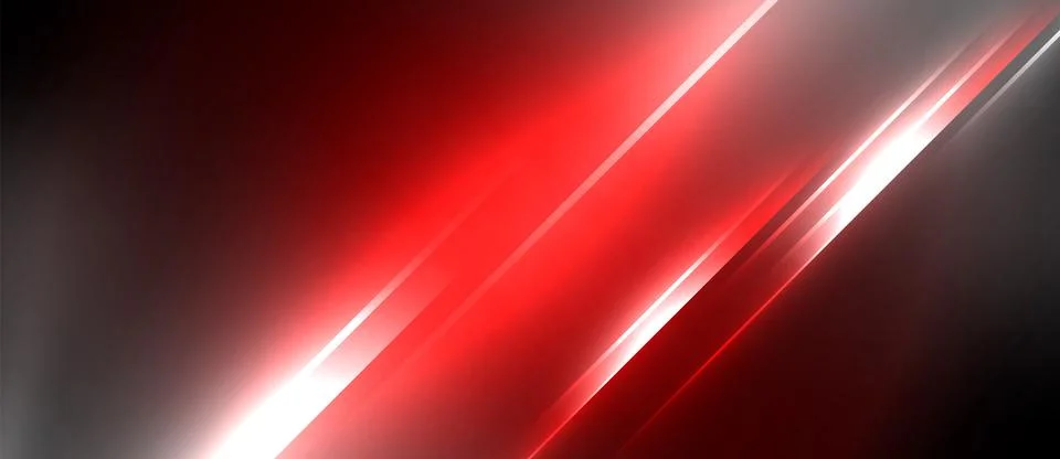 Neon dynamic diagonal light rays background. Techno digital geometric concept Stock Illustration