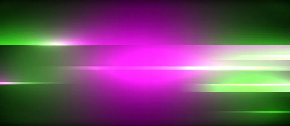 Neon dynamic diagonal light rays background. Techno digital geometric concept 스톡 일러스트