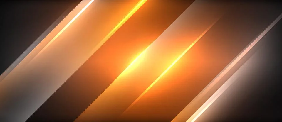 Neon dynamic diagonal light rays background. Techno digital geometric concept 스톡 일러스트