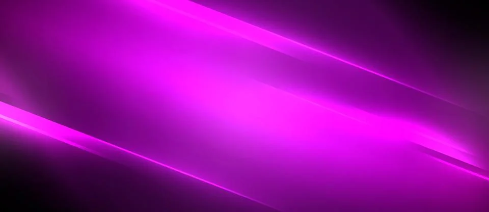 Neon dynamic diagonal light rays background. Techno digital geometric concept Stock Illustration
