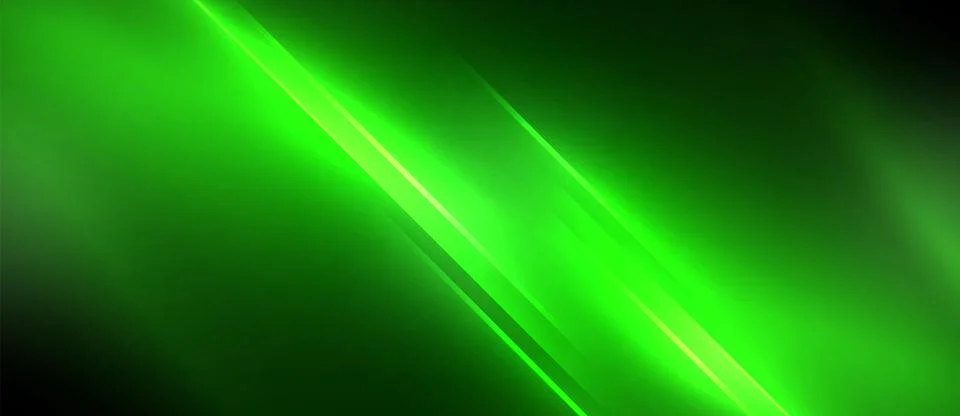 Neon dynamic diagonal light rays background. Techno digital geometric concept Stock Illustration