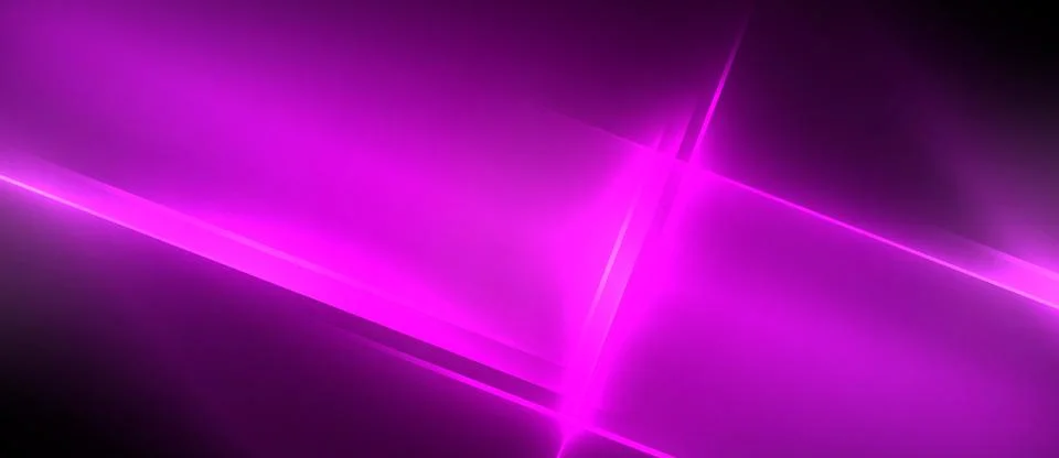 Neon dynamic diagonal light rays background. Techno digital geometric concept Stock Illustration