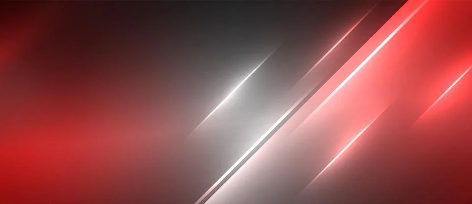 Neon dynamic diagonal light rays background. Techno digital geometric concept Stock Illustration