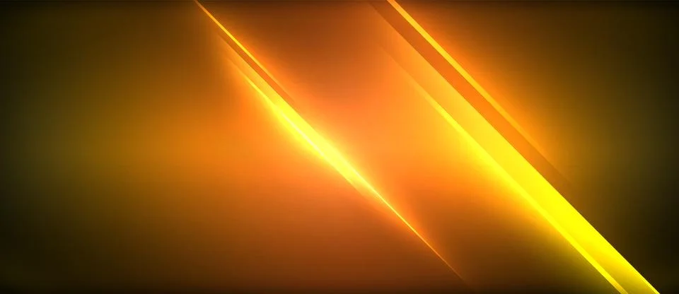 Neon dynamic diagonal light rays background. Techno digital geometric concept Stock Illustration