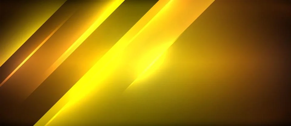 Neon dynamic diagonal light rays background. Techno digital geometric concept Stock Illustration