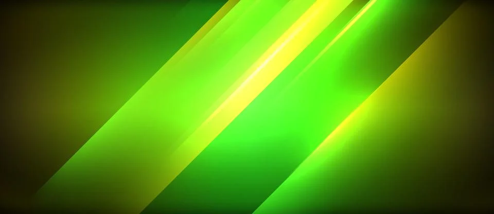 Neon dynamic diagonal light rays background. Techno digital geometric concept 스톡 일러스트