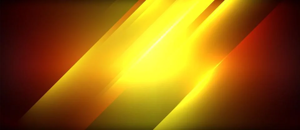 Neon dynamic diagonal light rays background. Techno digital geometric concept 스톡 일러스트