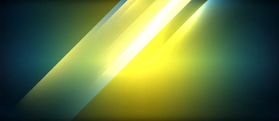 Neon dynamic diagonal light rays background. Techno digital geometric concept 스톡 일러스트