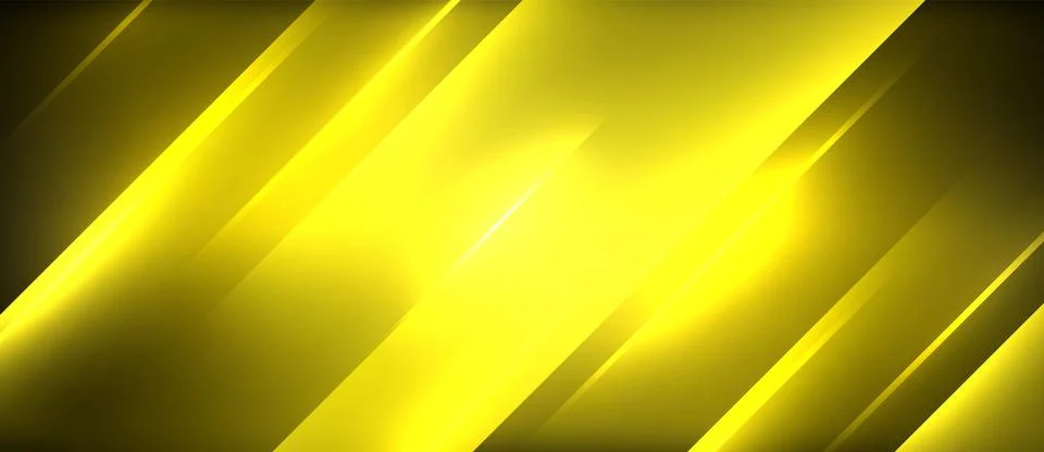 Neon dynamic diagonal light rays background. Techno digital geometric concept Stock Illustration