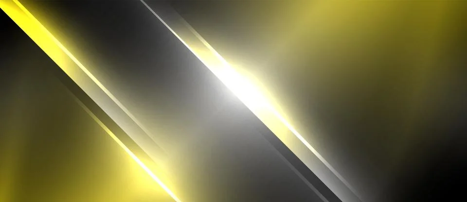 Neon dynamic diagonal light rays background. Techno digital geometric concept Stock Illustration