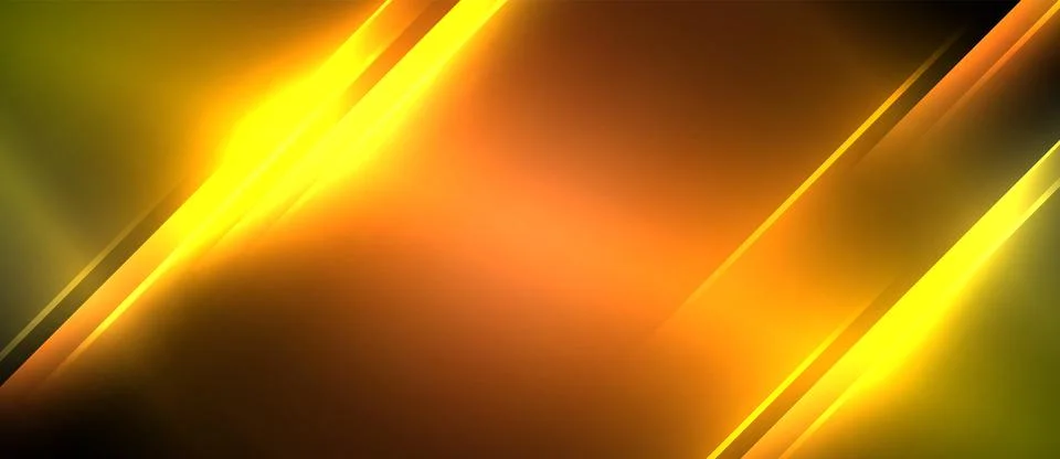 Neon dynamic diagonal light rays background. Techno digital geometric concept Stock Illustration