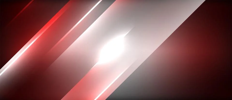 Neon dynamic diagonal light rays background. Techno digital geometric concept 스톡 일러스트