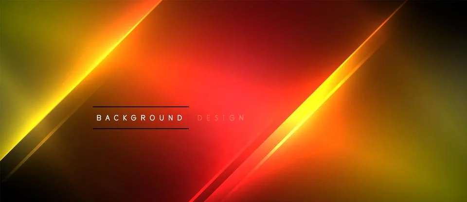 Neon dynamic diagonal light rays background. Techno digital geometric concept Stock Illustration