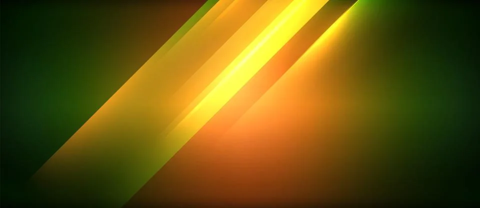 Neon dynamic diagonal light rays background. Techno digital geometric concept 스톡 일러스트