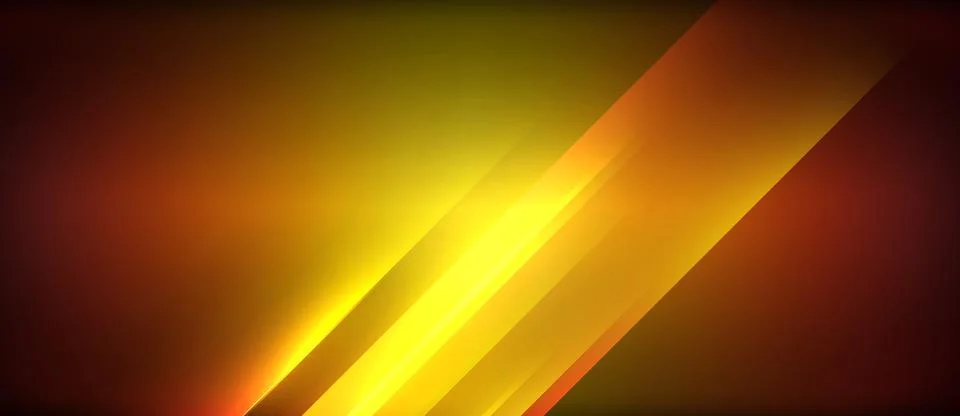 Neon dynamic diagonal light rays background. Techno digital geometric concept Stock Illustration