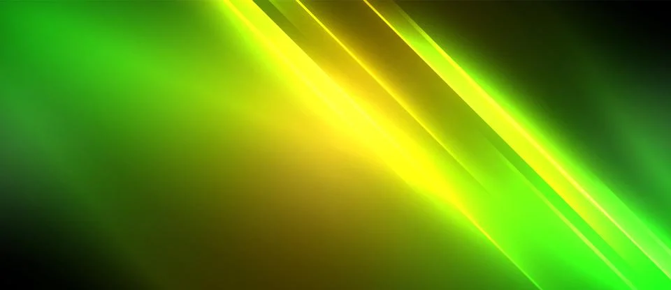 Neon dynamic diagonal light rays background. Techno digital geometric concept Stock Illustration