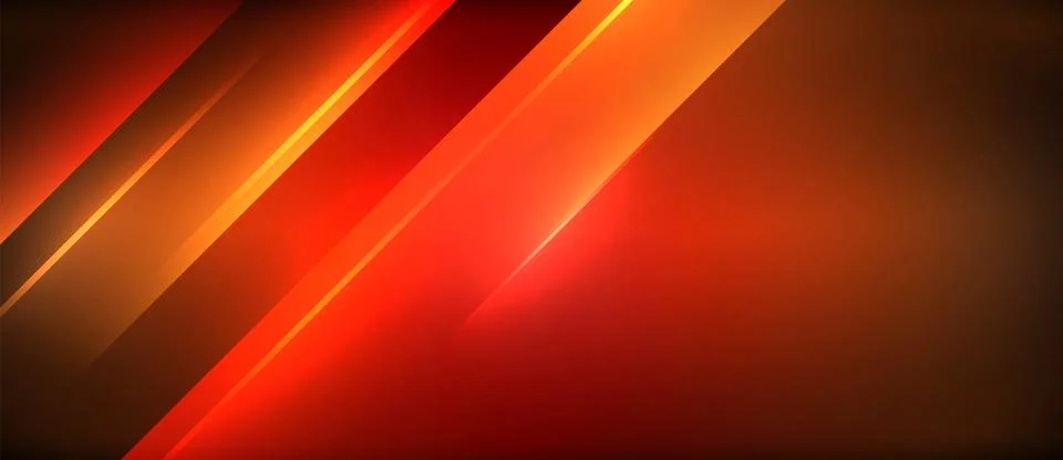Neon dynamic diagonal light rays background. Techno digital geometric concept Stock Illustration