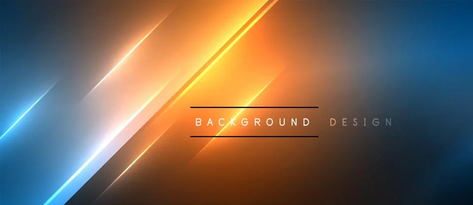 Neon dynamic diagonal light rays background. Techno digital geometric concept 스톡 일러스트