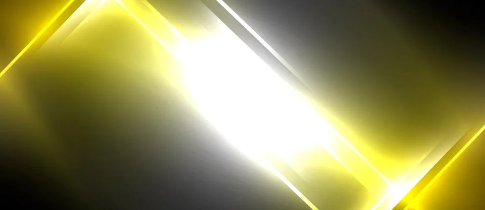 Neon dynamic diagonal light rays background. Techno digital geometric concept Stock Illustration