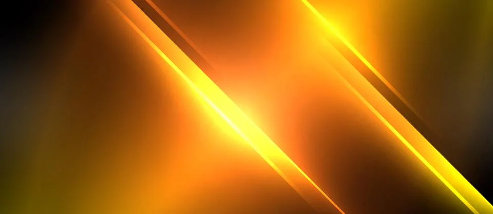 Neon dynamic diagonal light rays background. Techno digital geometric concept 스톡 일러스트