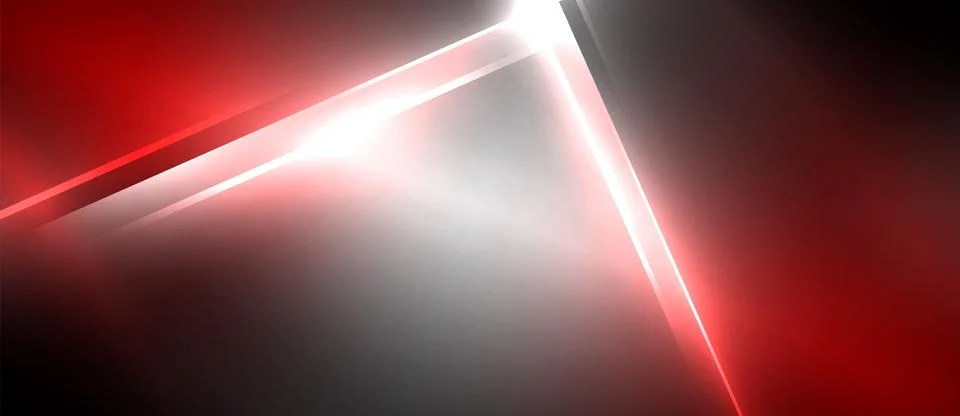 Neon dynamic diagonal light rays background. Techno digital geometric concept 스톡 일러스트