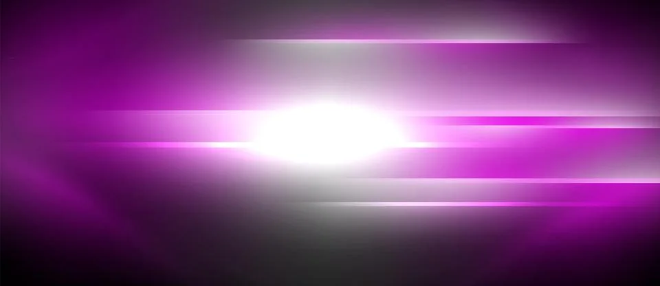 Neon dynamic diagonal light rays background. Techno digital geometric concept Stock Illustration