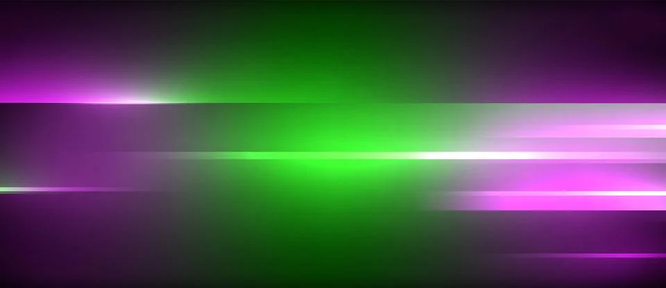 Neon dynamic diagonal light rays background. Techno digital geometric concept Stock Illustration