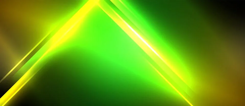 Neon dynamic diagonal light rays background. Techno digital geometric concept Stock Illustration