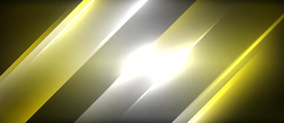 Neon dynamic diagonal light rays background. Techno digital geometric concept 스톡 일러스트