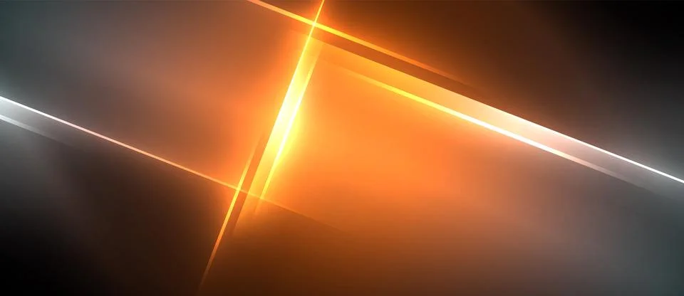 Neon dynamic diagonal light rays background. Techno digital geometric concept Stock Illustration