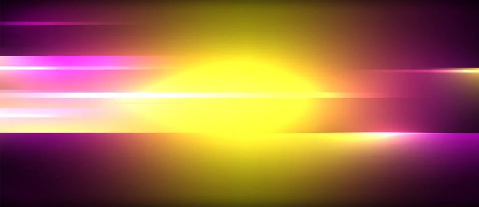 Neon dynamic diagonal light rays background. Techno digital geometric concept Stock Illustration