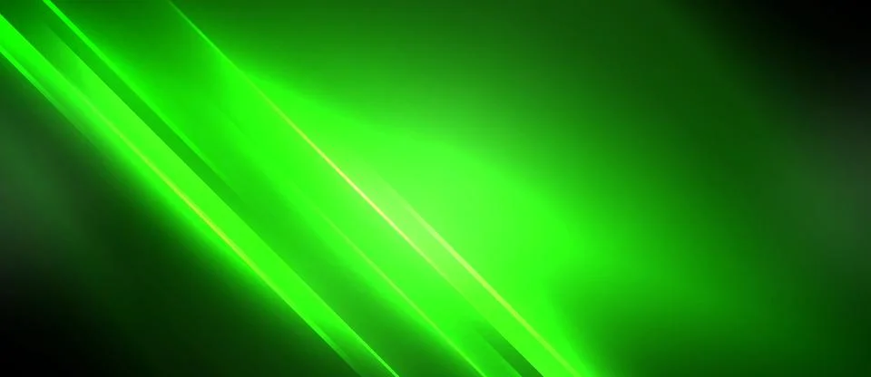 Neon dynamic diagonal light rays background. Techno digital geometric concept Stock Illustration