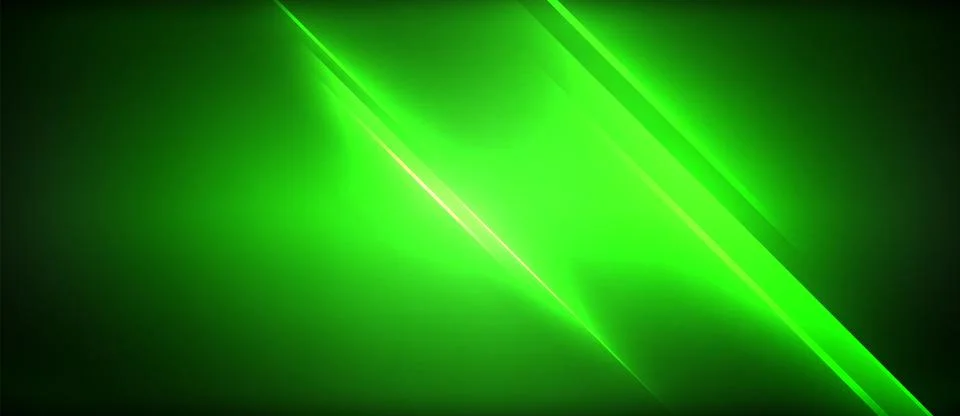 Neon dynamic diagonal light rays background. Techno digital geometric concept Stock Illustration