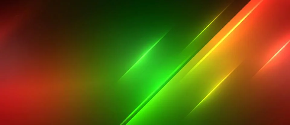Neon dynamic diagonal light rays background. Techno digital geometric concept 스톡 일러스트