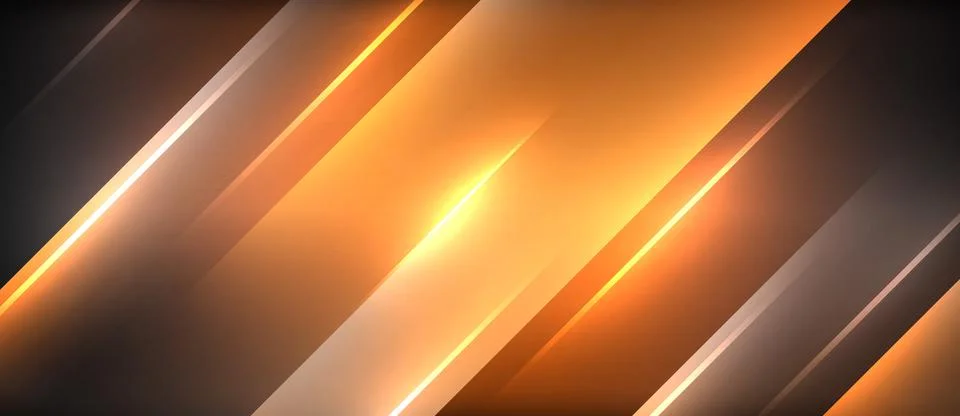 Neon dynamic diagonal light rays background. Techno digital geometric concept 스톡 일러스트