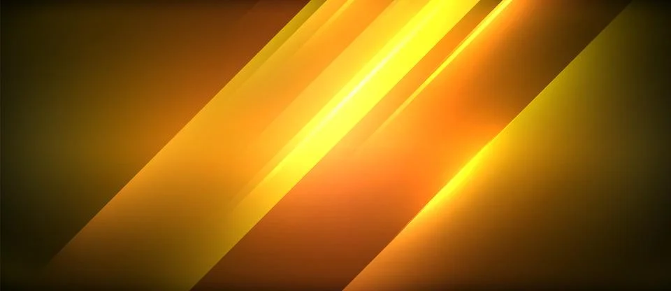 Neon dynamic diagonal light rays background. Techno digital geometric conce.. Stock Illustration