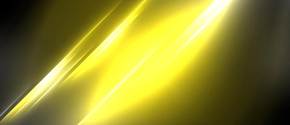 Neon dynamic diagonal light rays background. Techno digital geometric concept Stock Illustration