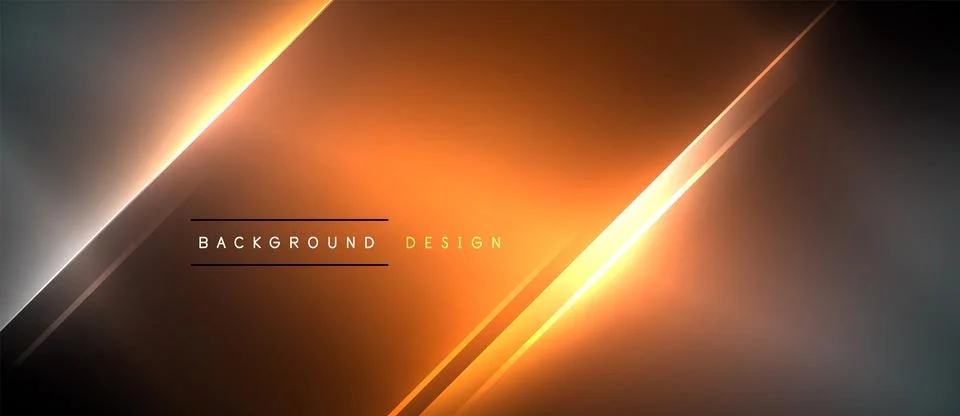 Neon dynamic diagonal light rays background. Techno digital geometric concept Stock Illustration